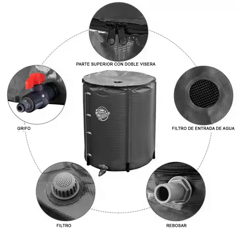 TANQUE DE AGUA PORTATIL 200L